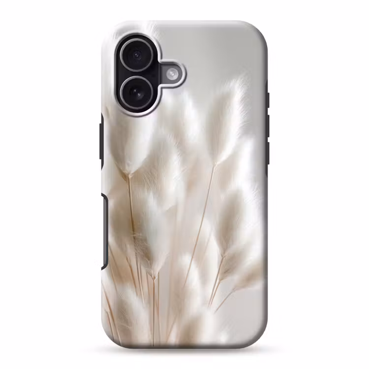 Pluimen - Beige - Minimalistisch Toughcase MagSafe Apple iPhone 17 klein -3d