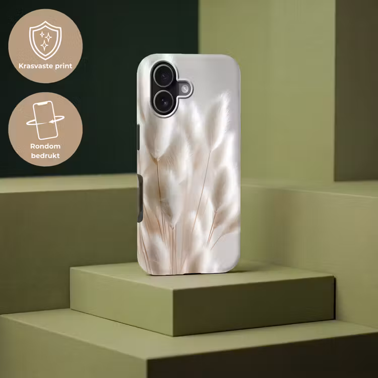 Pluimen - Beige - Minimalistisch Toughcase MagSafe Apple iPhone 17 klein -USP_PrintM_NL