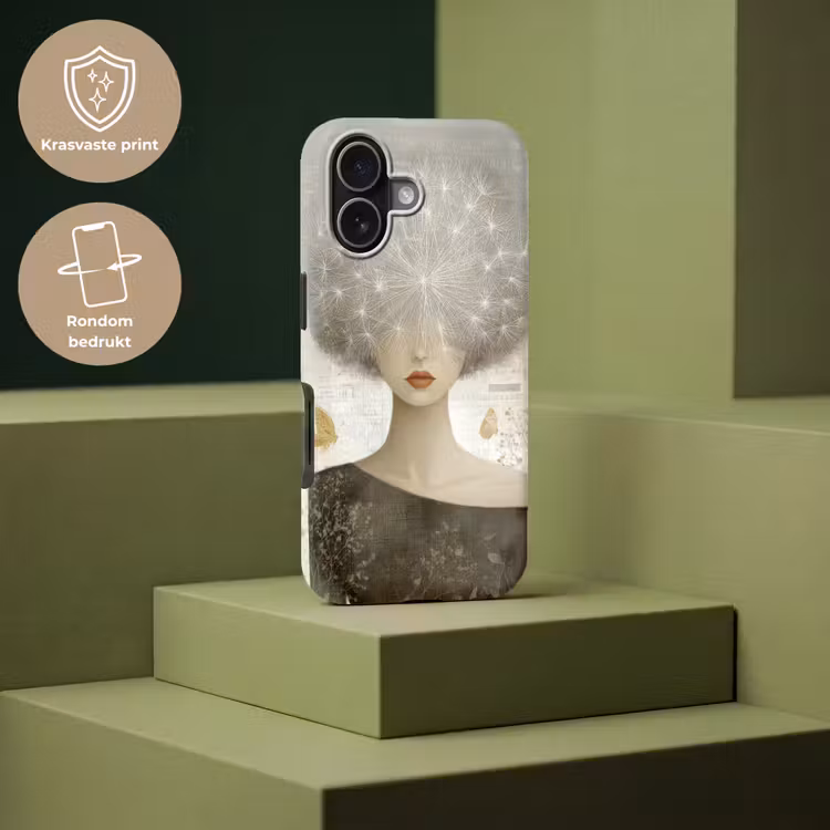 Pluis - Vrouw - Beige Toughcase MagSafe Apple iPhone 17 klein -USP_PrintM_NL