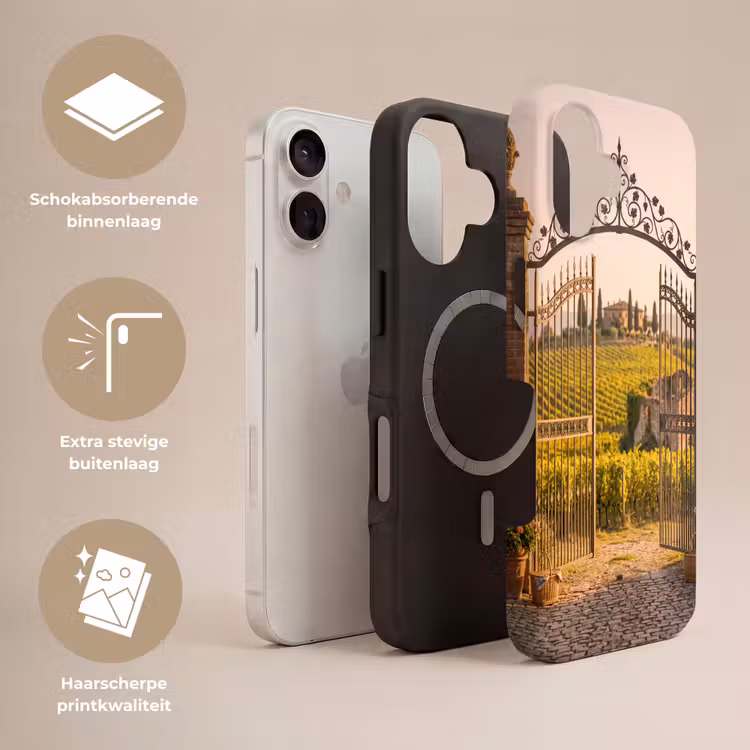 Poort - Landschap - Platteland - Zonlicht - Warm Toughcase MagSafe Apple iPhone 17 klein -USP_Lagen_NL