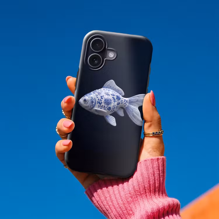 Porselein - Goudvis - Delfts - Blauw Toughcase MagSafe Apple iPhone 17 klein -Sfeer1V