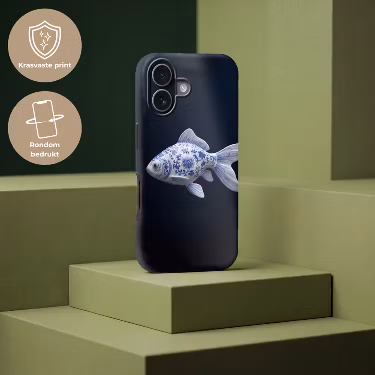 Porselein - Goudvis - Delfts - Blauw Toughcase MagSafe Apple iPhone 17 klein -USP_PrintM_NL
