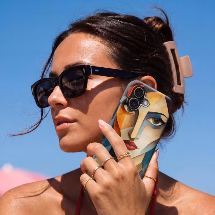 Portret - Abstract - Vormen Toughcase MagSafe Apple iPhone 17 klein -Sfeer2V