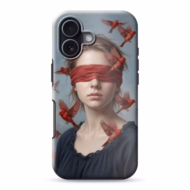 Portret - Krachtig - Rood Toughcase MagSafe Apple iPhone 17 klein -3d