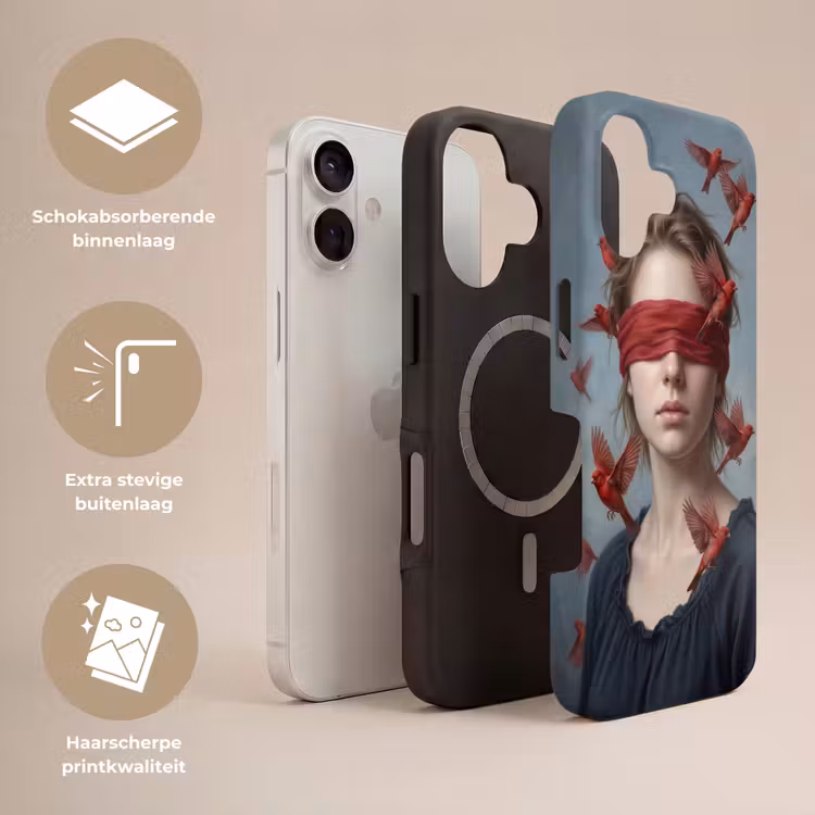 Portret - Krachtig - Rood Toughcase MagSafe Apple iPhone 17 klein -USP_Lagen_NL