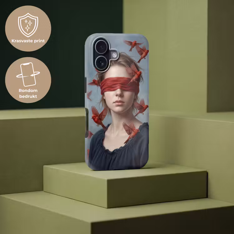 Portret - Krachtig - Rood Toughcase MagSafe Apple iPhone 17 klein -USP_PrintM_NL
