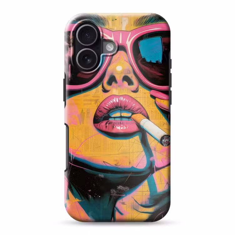 Portret - Vrouw - Abstract - Zonnebril Toughcase MagSafe Apple iPhone 17 klein -3d