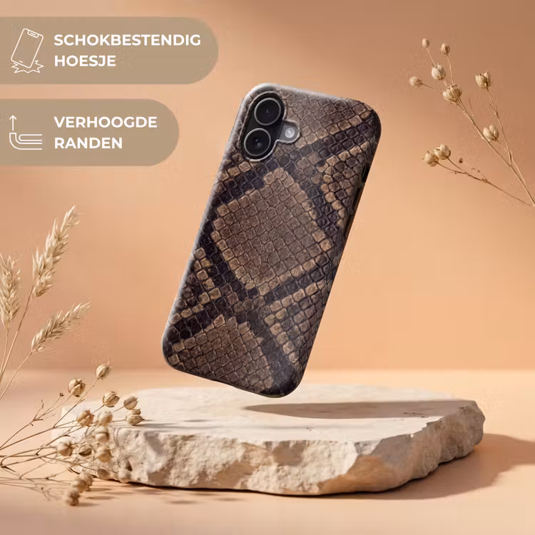 Python - Schubben - Brons Toughcase MagSafe Apple iPhone 17 klein -USP_RandenV_NL