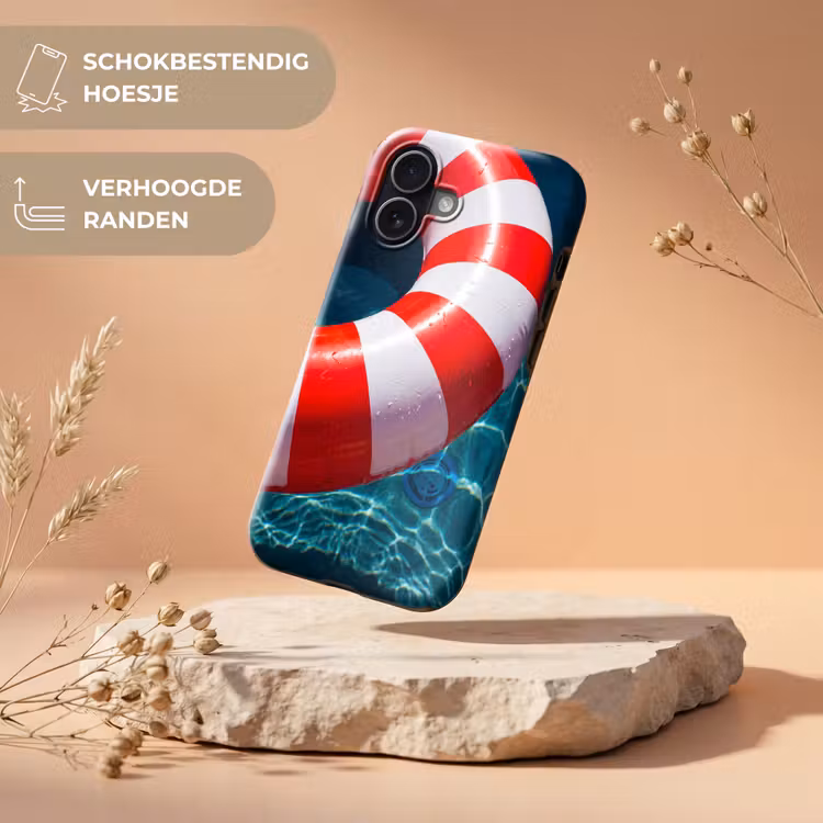 Recreatie - Water - Zomer - Rood - Wit Toughcase MagSafe Apple iPhone 17 klein -USP_RandenV_NL