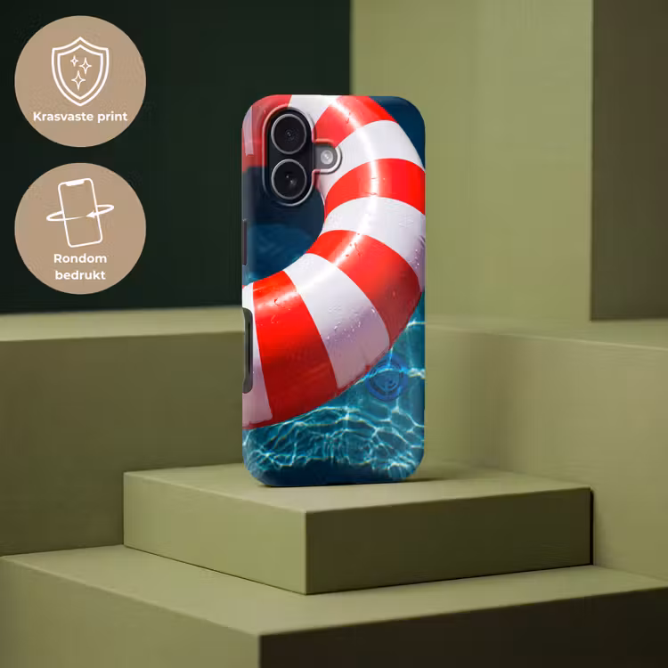 Recreatie - Water - Zomer - Rood - Wit Toughcase MagSafe Apple iPhone 17 klein -USP_PrintM_NL