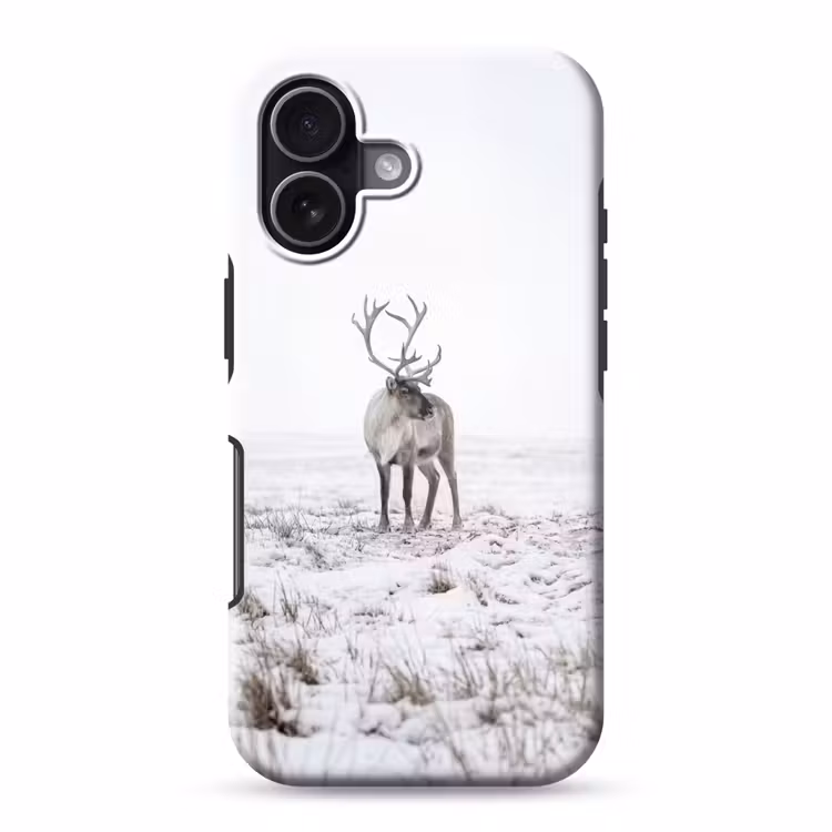 Rendier - Gewei - Sneeuw - Winter Toughcase MagSafe Apple iPhone 17 klein -3d
