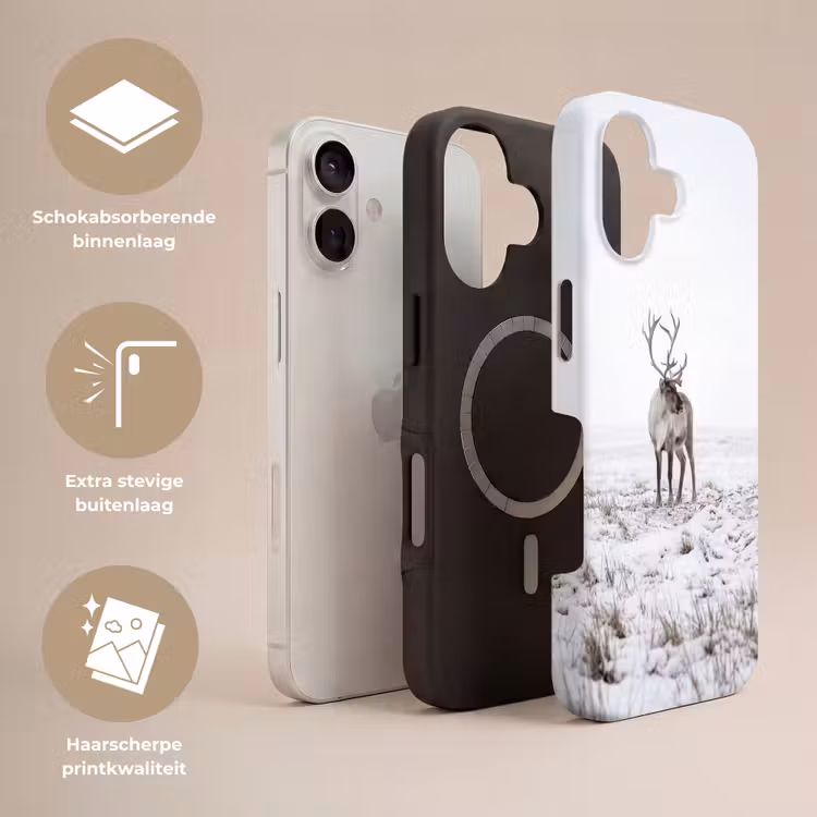 Rendier - Gewei - Sneeuw - Winter Toughcase MagSafe Apple iPhone 17 klein -USP_Lagen_NL