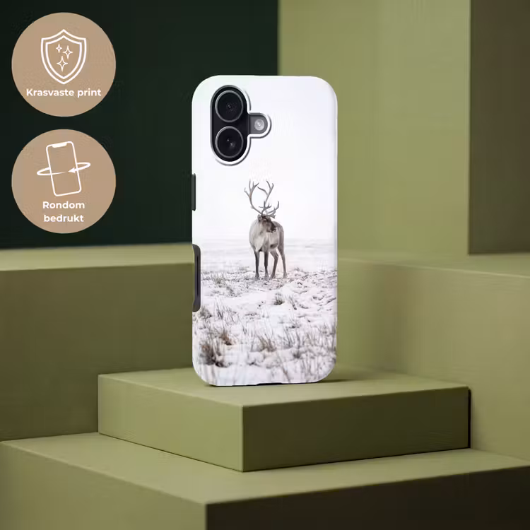 Rendier - Gewei - Sneeuw - Winter Toughcase MagSafe Apple iPhone 17 klein -USP_PrintM_NL