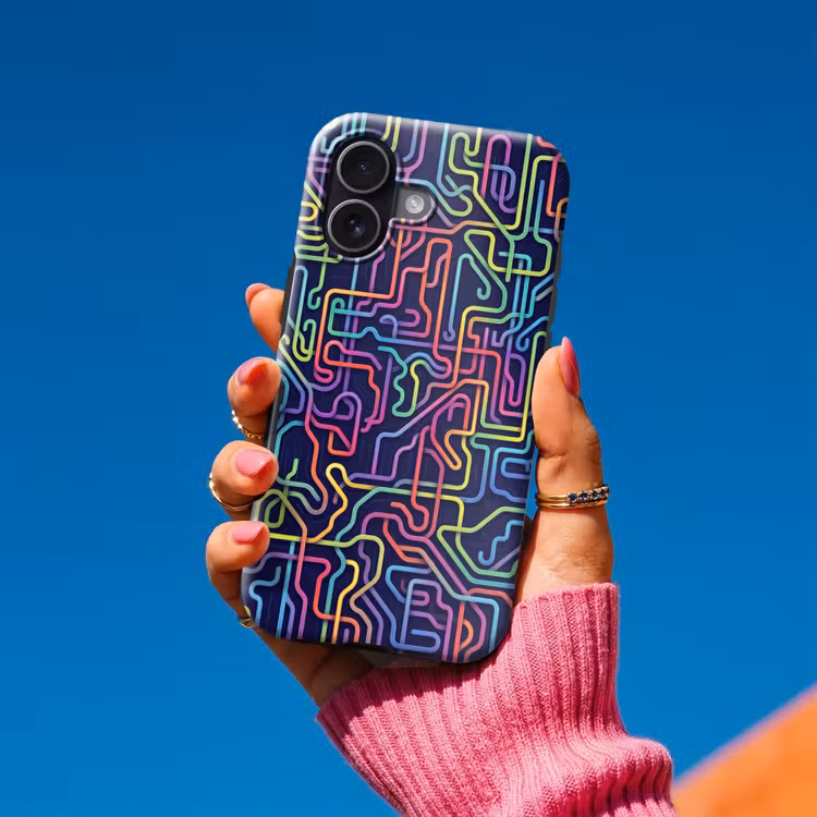 Retro - Abstract - Neon Toughcase MagSafe Apple iPhone 17 klein -Sfeer1V