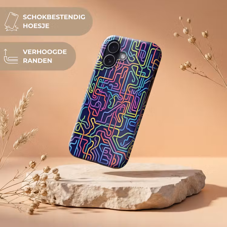 Retro - Abstract - Neon Toughcase MagSafe Apple iPhone 17 klein -USP_RandenV_NL