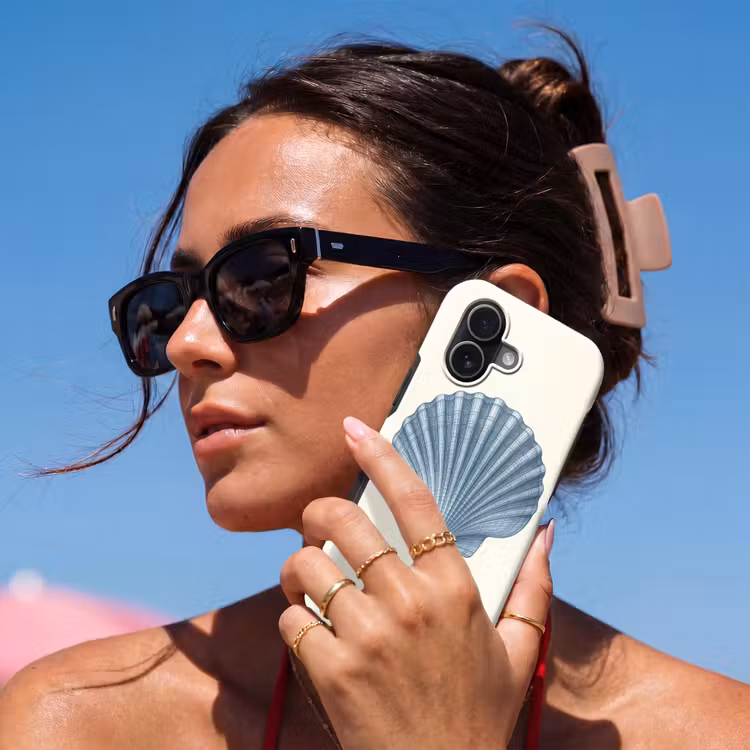 Ribbels - Blauw - Schelp Toughcase MagSafe Apple iPhone 17 klein -Sfeer2V