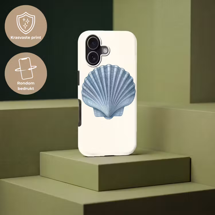 Ribbels - Blauw - Schelp Toughcase MagSafe Apple iPhone 17 klein -USP_PrintM_NL