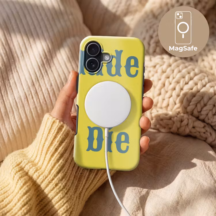 Ride or die - Geel - Blauw Toughcase MagSafe Apple iPhone 17 klein -USP_MagsafeV