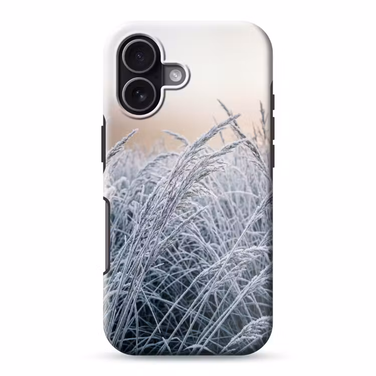 Rijp - Gras - Kristallen - Winter - Minimalistisch Toughcase MagSafe Apple iPhone 17 klein -3d