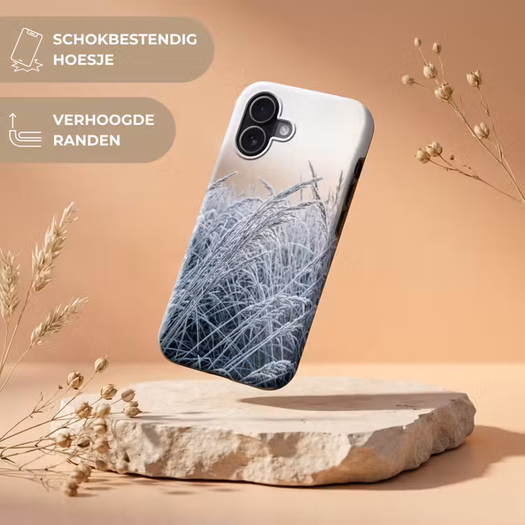 Rijp - Gras - Kristallen - Winter - Minimalistisch Toughcase MagSafe Apple iPhone 17 klein -USP_RandenV_NL