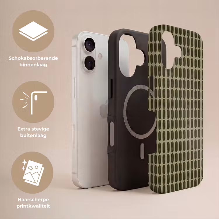Ritmisch - Effect - Groen Toughcase MagSafe Apple iPhone 17 klein 1017 -USP_Lagen_NL