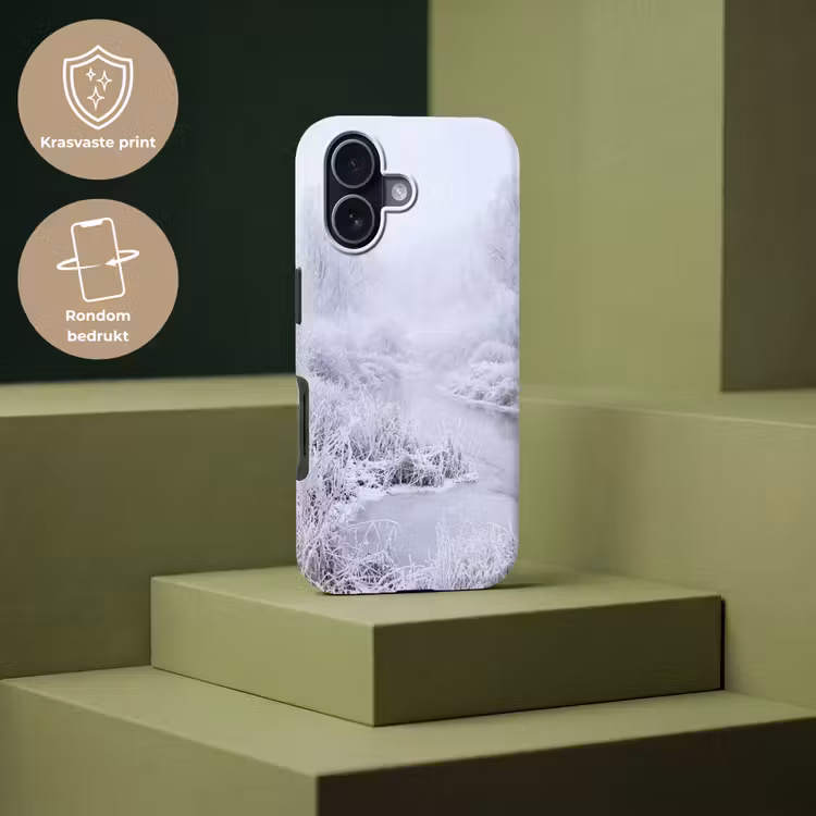 Rivier - Sneeuw - Bos - Winter - Schilderachtig Toughcase MagSafe Apple iPhone 17 klein -USP_PrintM_NL