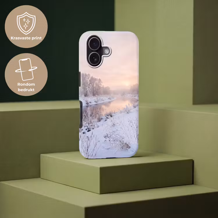 Rivier - Winter - Landschap - Sneeuw - Zonsopgang Toughcase MagSafe Apple iPhone 17 klein -USP_PrintM_NL
