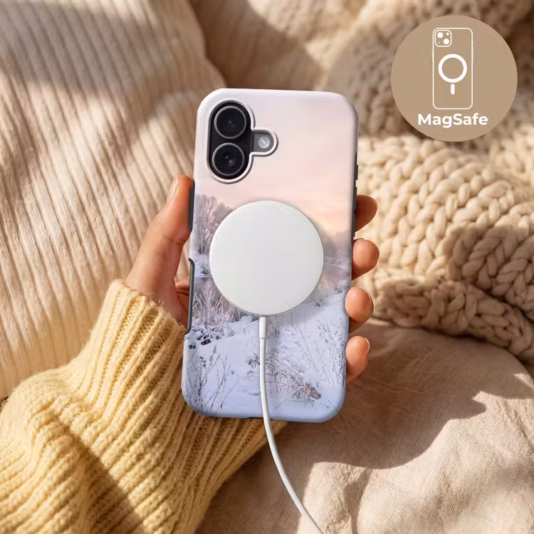 Rivier - Winter - Landschap - Sneeuw - Zonsopgang Toughcase MagSafe Apple iPhone 17 klein -USP_MagsafeV