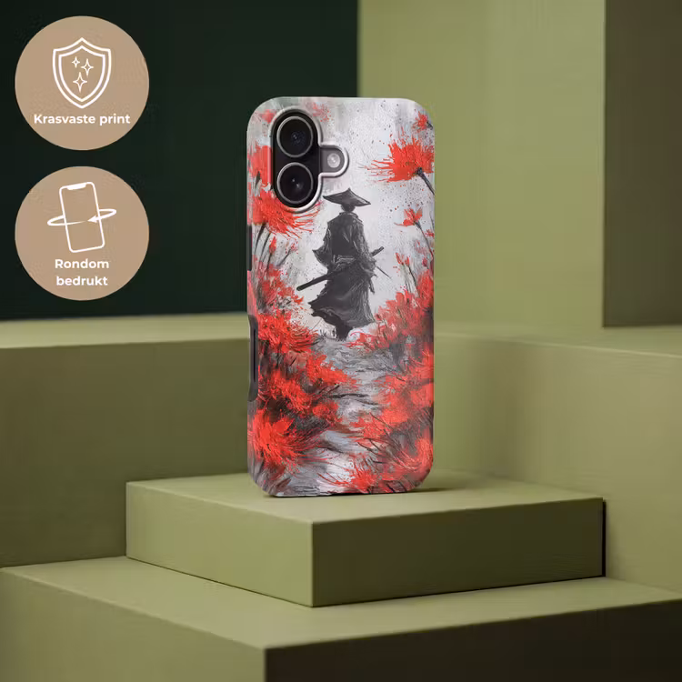 Rode bloemen - mistig - Man Toughcase MagSafe Apple iPhone 17 klein -USP_PrintM_NL