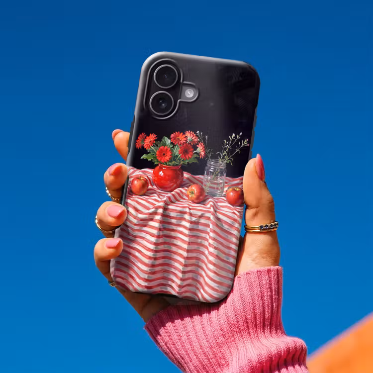 Telefoonhoesje Toughcase - Rode bloemen - Vaas - Rode bloemen - Vaas Toughcase MagSafe Apple iPhone 17 klein
