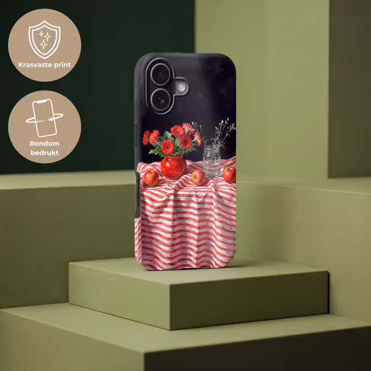 Telefoonhoesje Toughcase - Rode bloemen - Vaas - Rode bloemen - Vaas Toughcase MagSafe Apple iPhone 17 klein