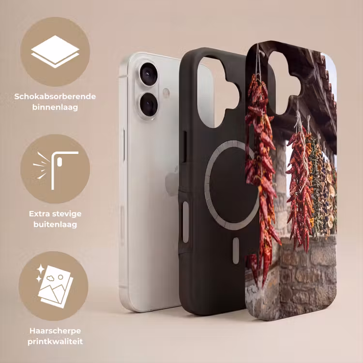 Telefoonhoesje Toughcase - Rode pepers - Eten - Rode pepers - Eten Toughcase MagSafe Apple iPhone 17 klein