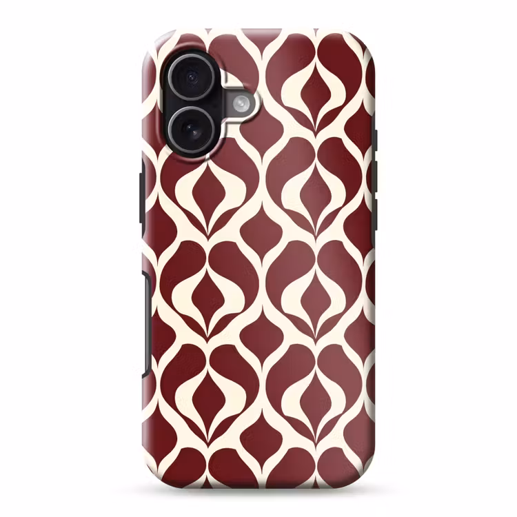 Rood - Druppelpatroon - Grafisch Toughcase MagSafe Apple iPhone 17 klein 1017 -3d