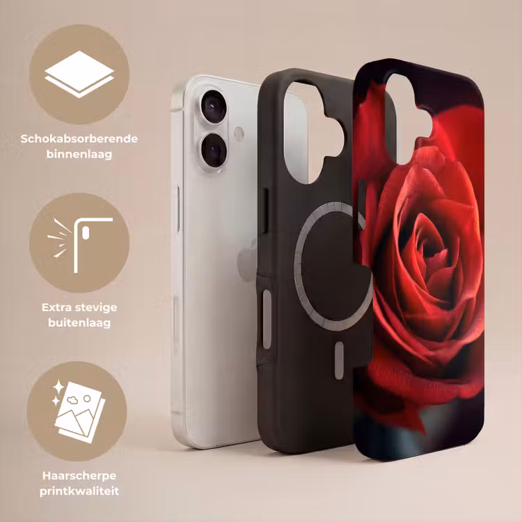 Rood - Roos - Romantisch Toughcase MagSafe Apple iPhone 17 klein -USP_Lagen_NL