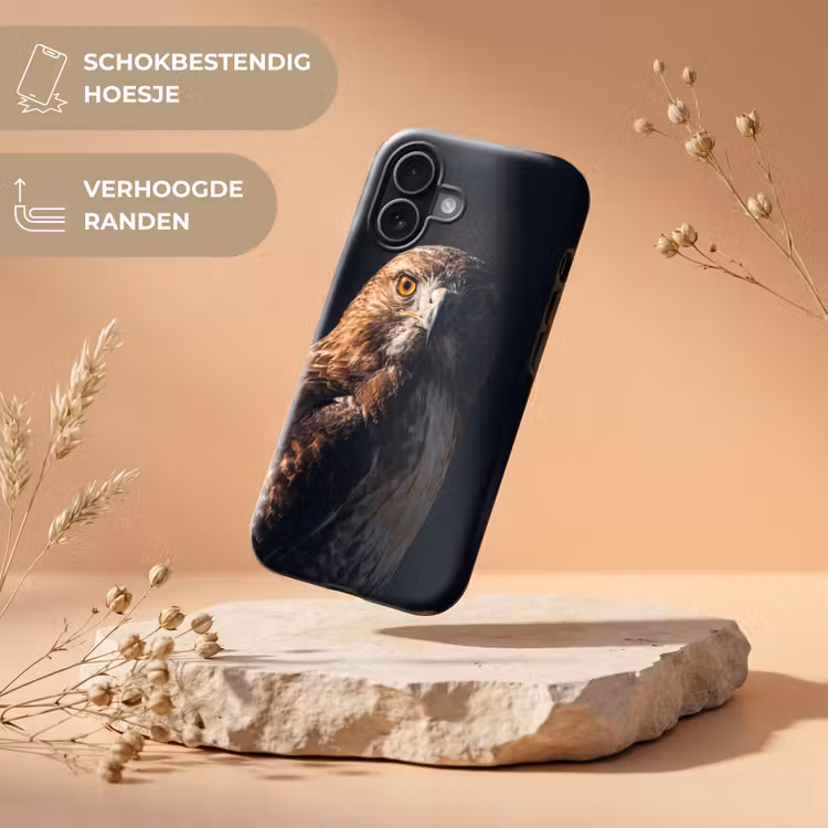 Roofvogel - Buizerd - Bruin Toughcase MagSafe Apple iPhone 17 klein -USP_RandenV_NL