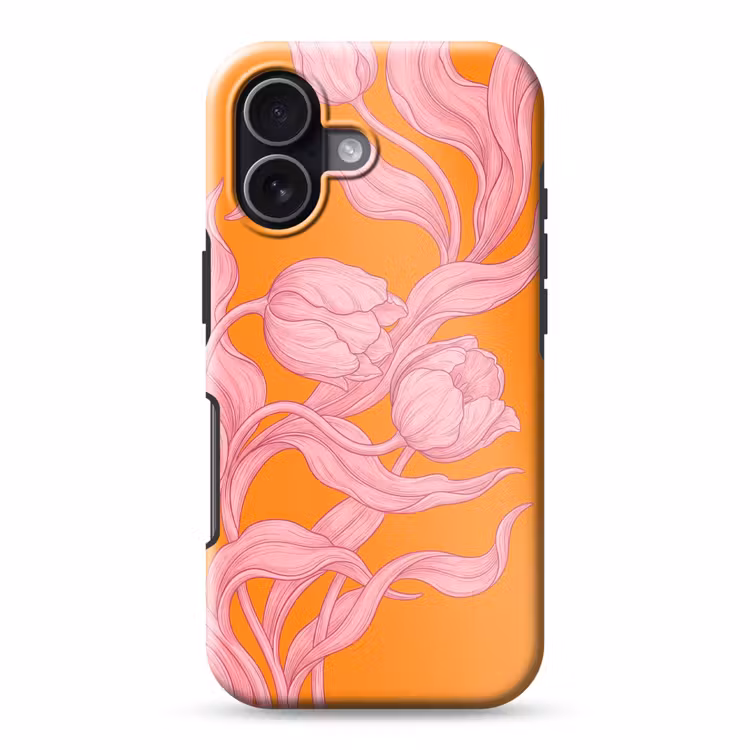 Telefoonhoesje Toughcase - Roze bloemen - Modern - Roze bloemen - Modern Toughcase MagSafe Apple iPhone 17 klein