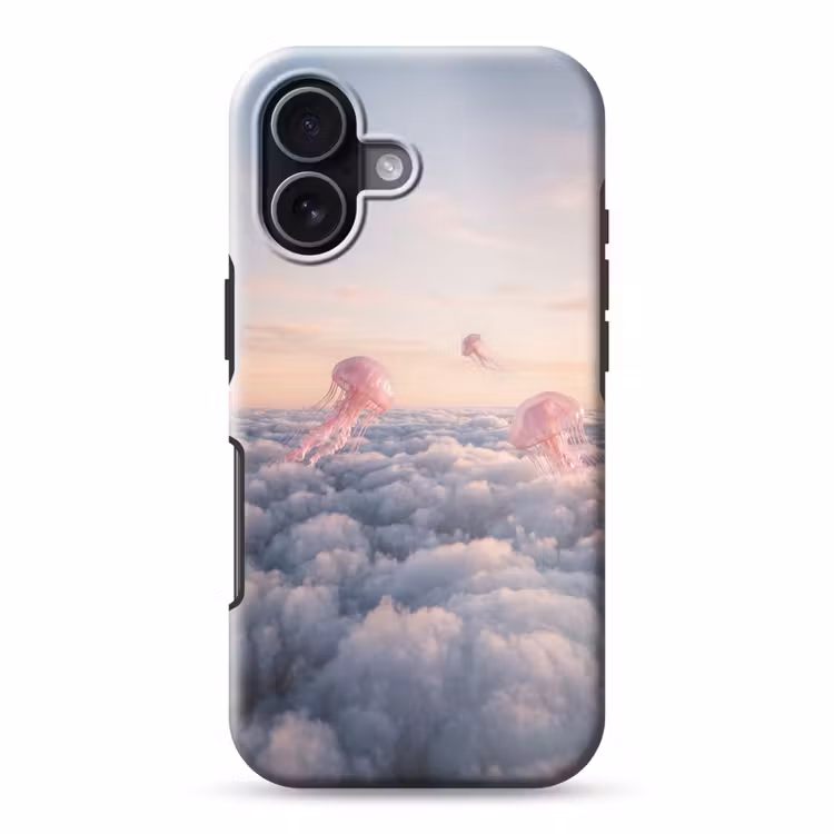 Telefoonhoesje Toughcase - Roze dier - Wolken - Roze dier - Wolken Toughcase MagSafe Apple iPhone 17 klein