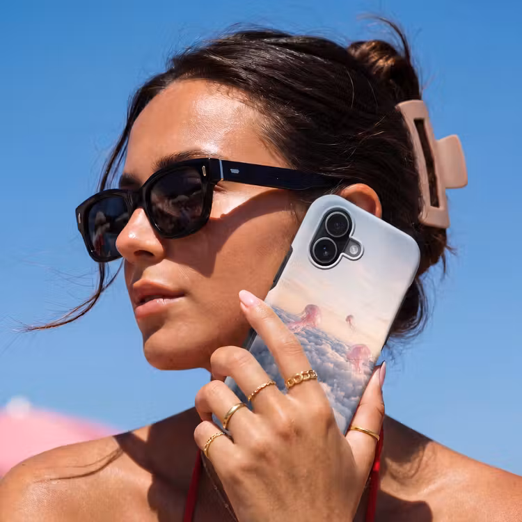Telefoonhoesje Toughcase - Roze dier - Wolken - Roze dier - Wolken Toughcase MagSafe Apple iPhone 17 klein