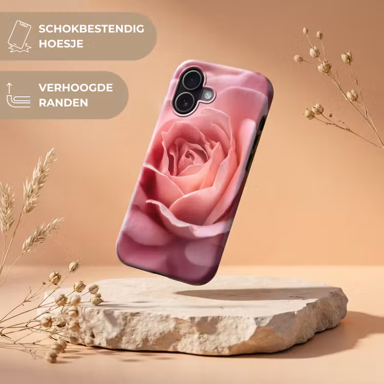 Roze - Roos - Romantisch Toughcase MagSafe Apple iPhone 17 klein -USP_RandenV_NL