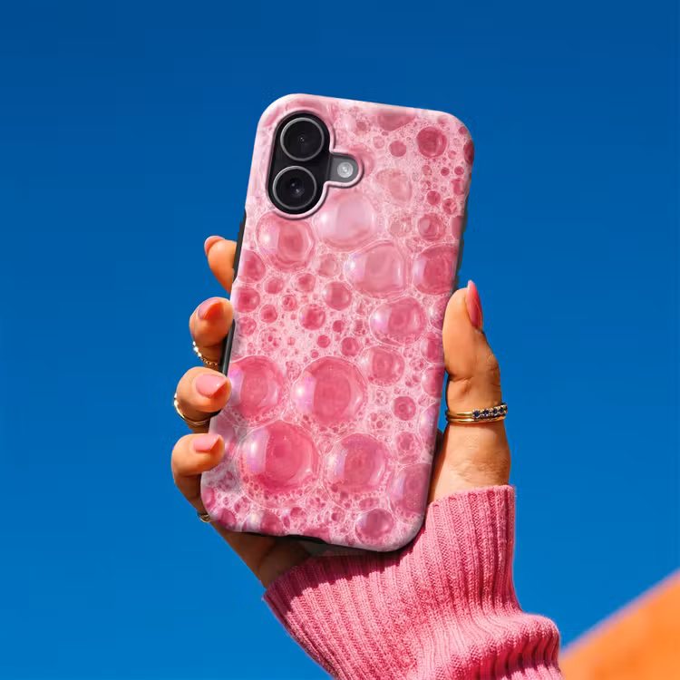 Roze - Schuim - Bubbels Toughcase MagSafe Apple iPhone 17 klein -Sfeer1V