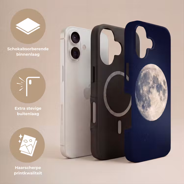 Ruimte - Maan - Kosmos Toughcase MagSafe Apple iPhone 17 klein -USP_Lagen_NL