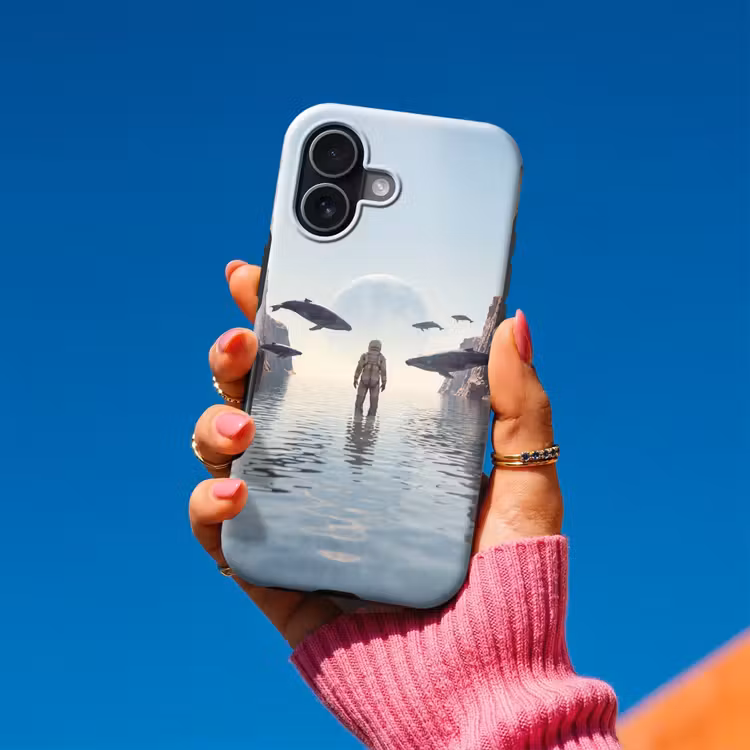 Telefoonhoesje Toughcase - Ruimtevaarder - Walvis - Fantasie - Ruimtevaarder - Walvis - Fantasie Toughcase MagSafe Apple iPhone 17 klein