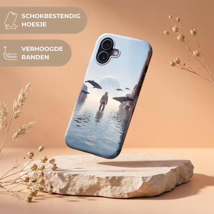 Telefoonhoesje Toughcase - Ruimtevaarder - Walvis - Fantasie - Ruimtevaarder - Walvis - Fantasie Toughcase MagSafe Apple iPhone 17 klein