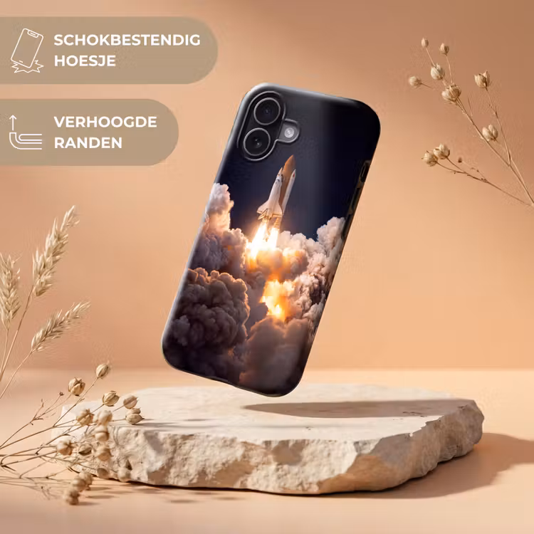 Telefoonhoesje Toughcase - Ruimtevaartuig - Lancering - Sterren - Ruimtevaartuig - Lancering - Sterren Toughcase MagSafe Apple iPhone 17 klein