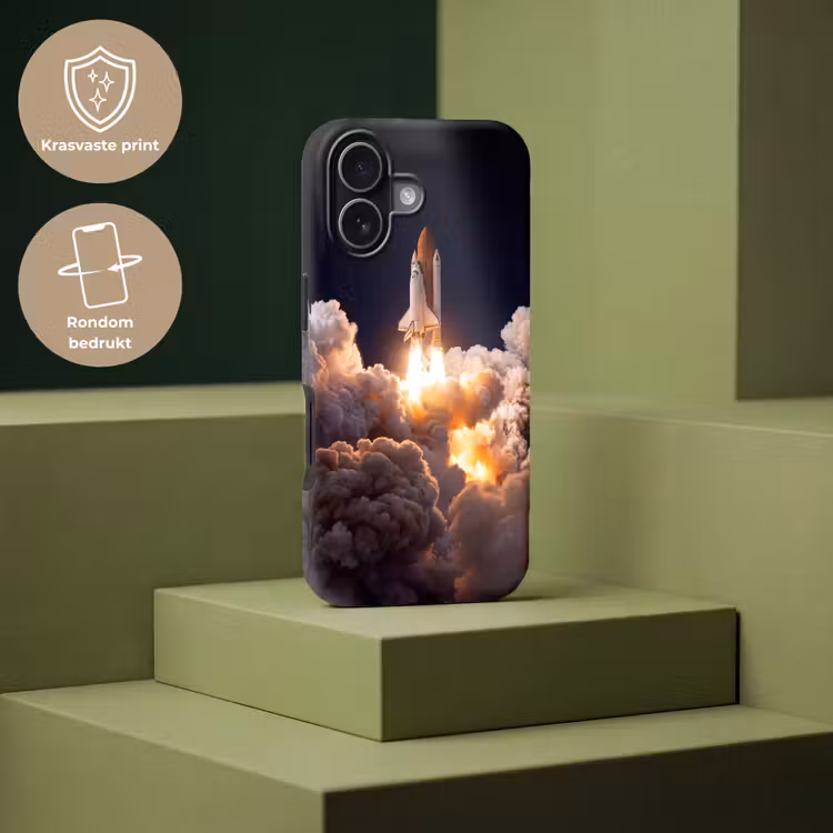 Telefoonhoesje Toughcase - Ruimtevaartuig - Lancering - Sterren - Ruimtevaartuig - Lancering - Sterren Toughcase MagSafe Apple iPhone 17 klein