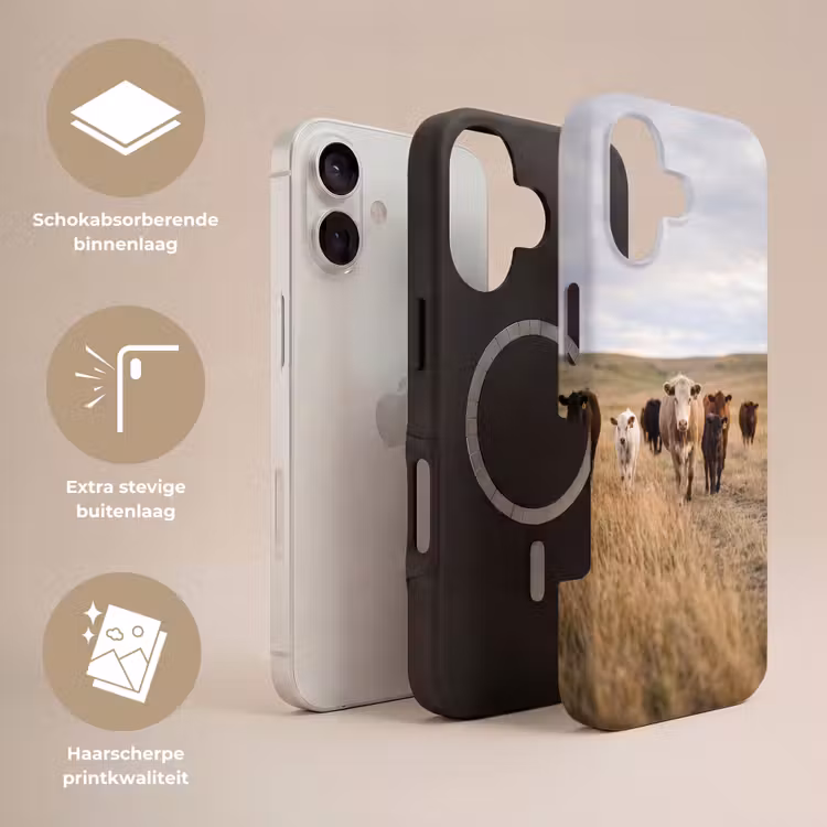 Runderen - Kudde - Landschap - Weide - Rustig Toughcase MagSafe Apple iPhone 17 klein -USP_Lagen_NL
