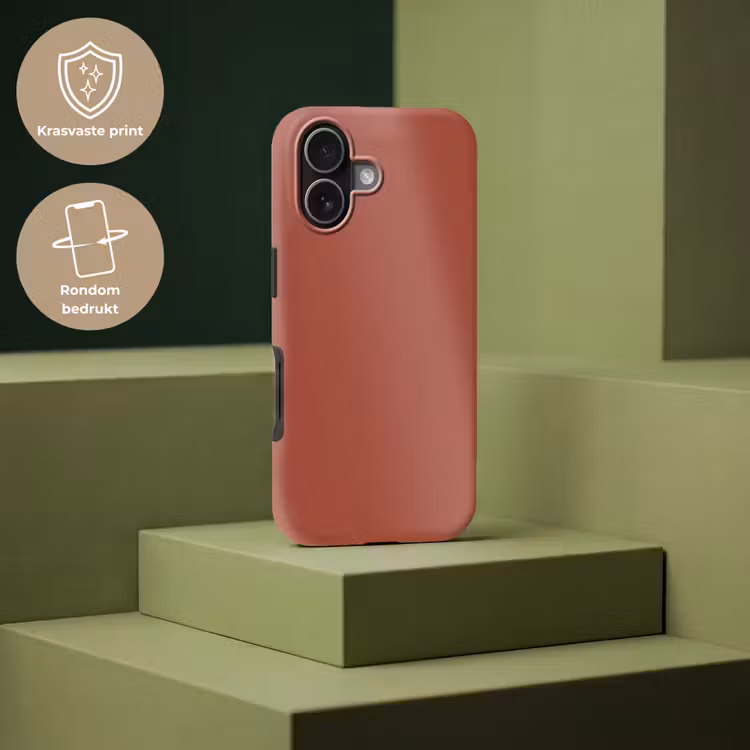 Rustic - Terracotta - Oranje Toughcase MagSafe Apple iPhone 17 klein 1017 -USP_PrintM_NL