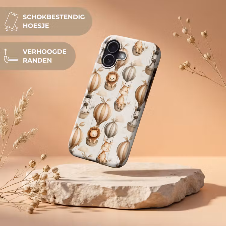 Safari - Luchtballonen - Taupe Toughcase MagSafe Apple iPhone 17 klein 1017 -USP_RandenV_NL