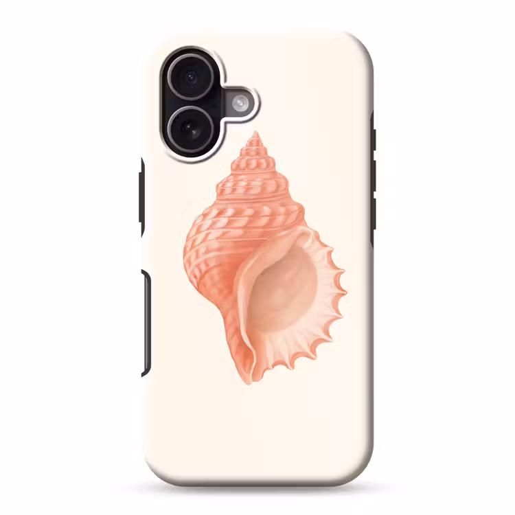Schelp - Roze - Structuur Toughcase MagSafe Apple iPhone 17 klein -3d