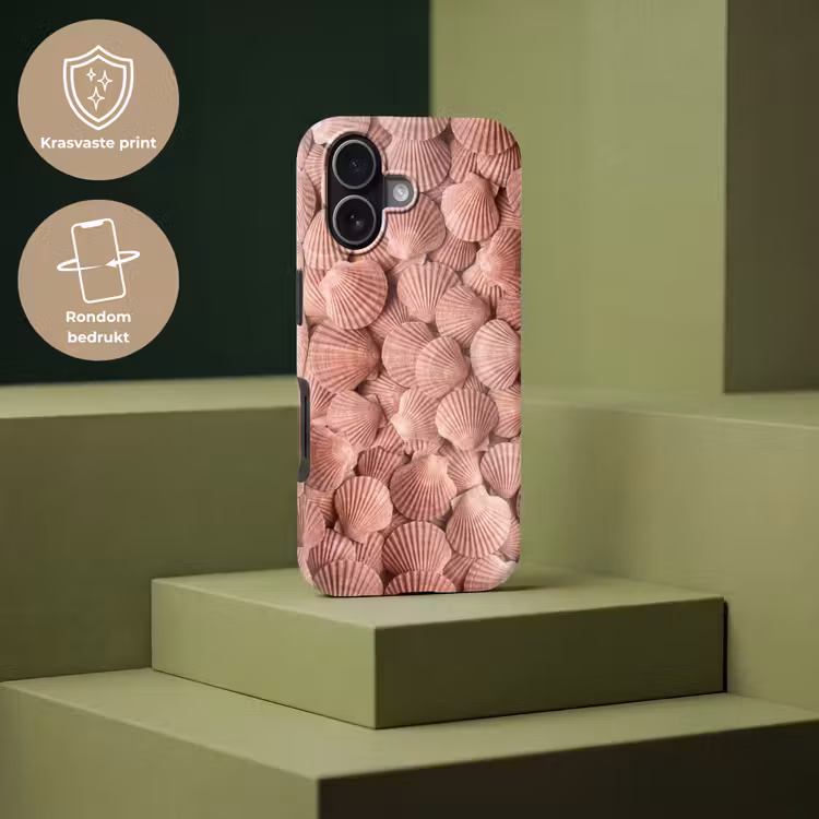 Schelpen - Patroon - Roze Toughcase MagSafe Apple iPhone 17 klein -USP_PrintM_NL